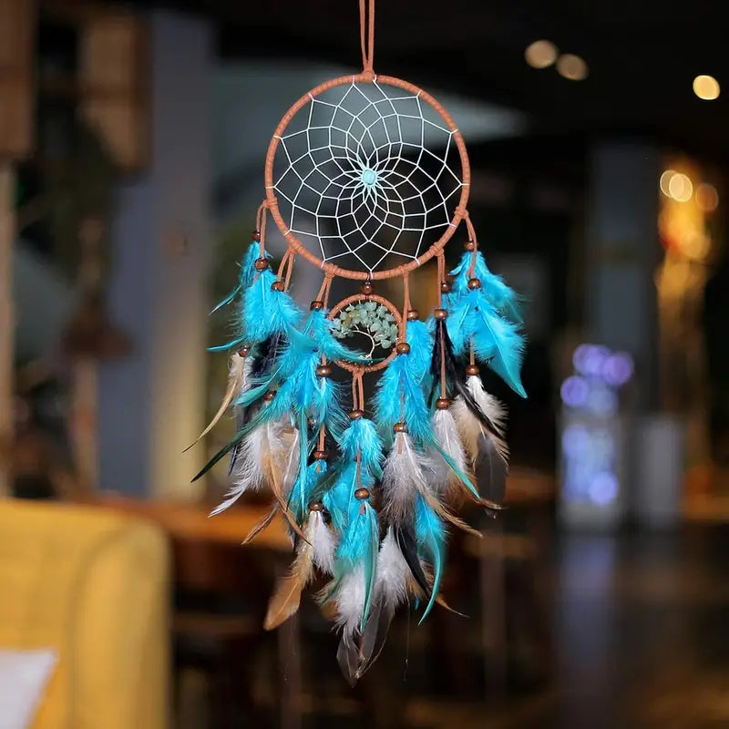 Blue Dream Catcher Hanging Ornament for Home Decor
