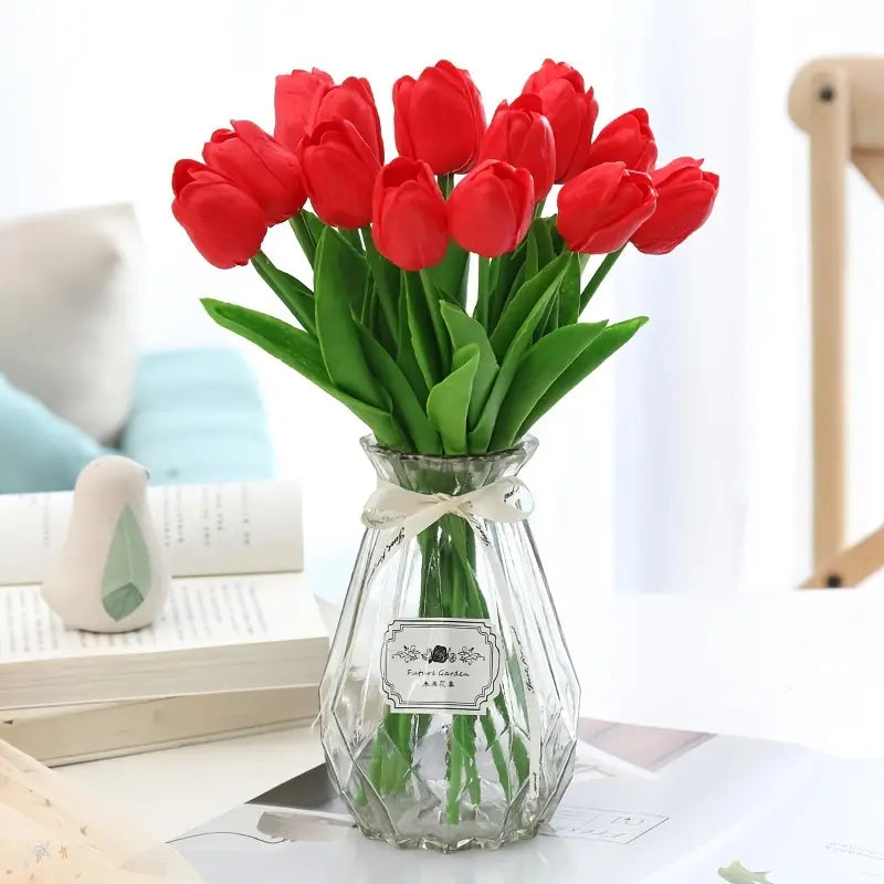 5pcs Artificial Tulip Stems for Living Room Decor