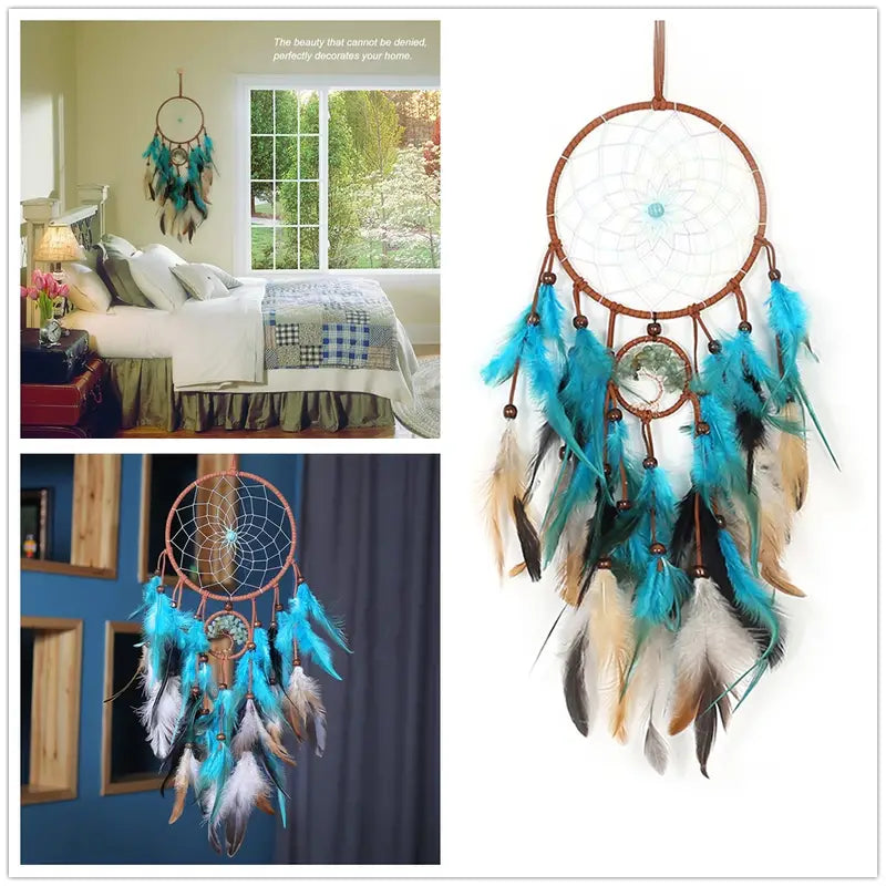 Blue Dream Catcher Hanging Ornament for Home Decor