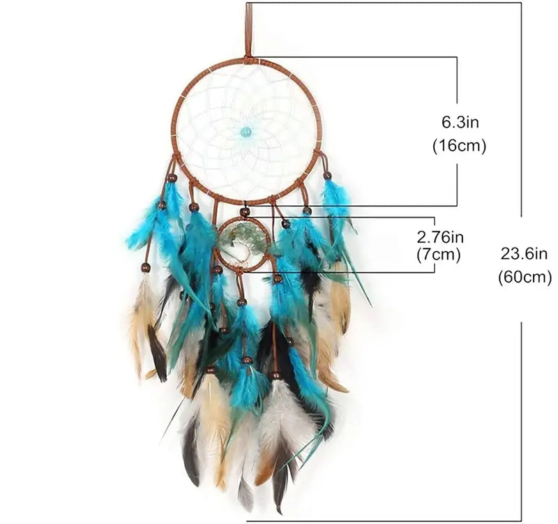 Blue Dream Catcher Hanging Ornament for Home Decor