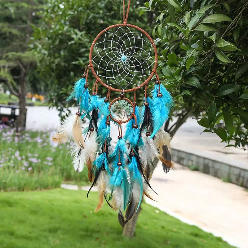 Blue Dream Catcher Hanging Ornament for Home Decor