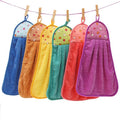 Non-Stick Hanging Kitchen Towel, Coral Fleece Absorbent