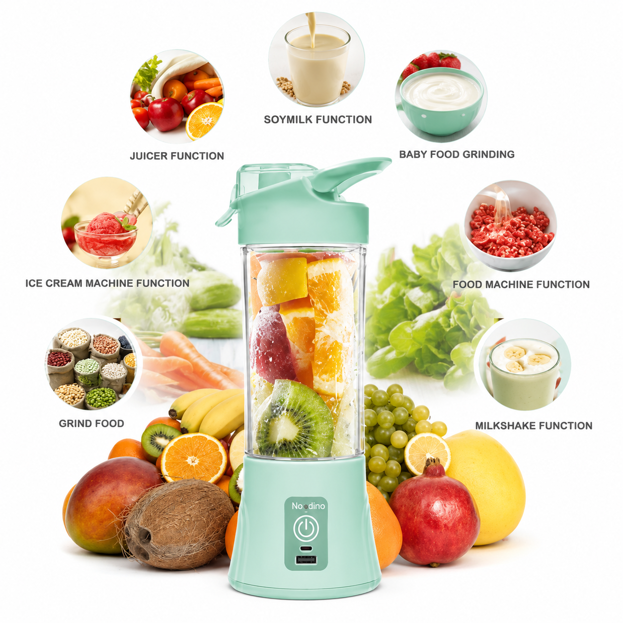USB Rechargeable Electric Juice Cup - Fruit Juicer